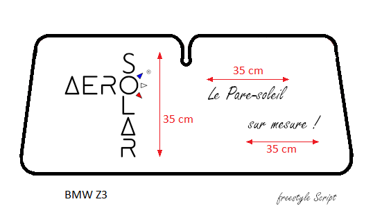 Plan d’un pare-soleil d’une BMW Z3